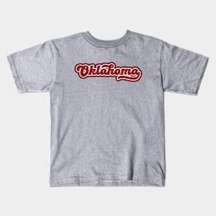 Retro Oklahoma Script Kids T-Shirt